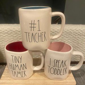Rae Dunn TEACHERS mug bundle X 3